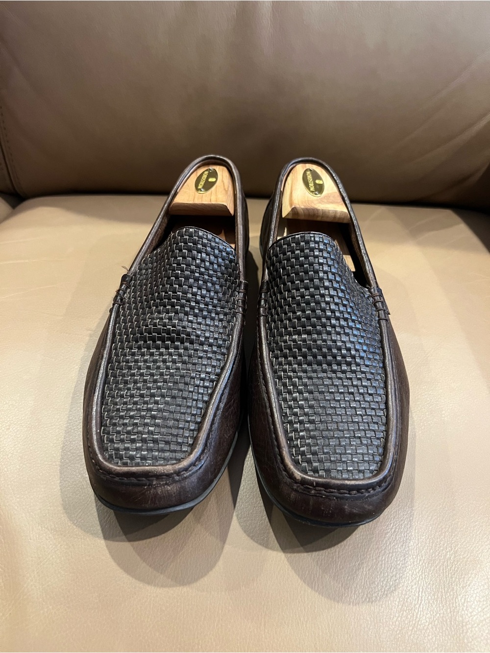 Tommy Bahama Mens Naples
Driving Leather Loafers Woven Size 11